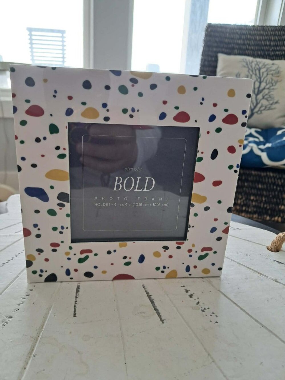 Simply BOLD 4x4in Photo Frame Square Picture Frame Tabletop Display Home Decor